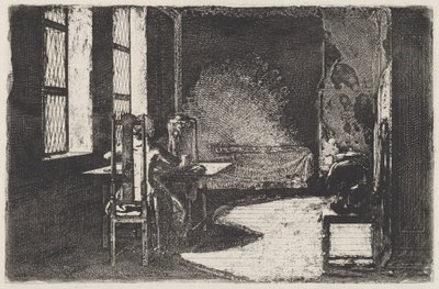 O artista no quarto de sua mãe, Danzig de Daniel Nikolaus Chodowiecki