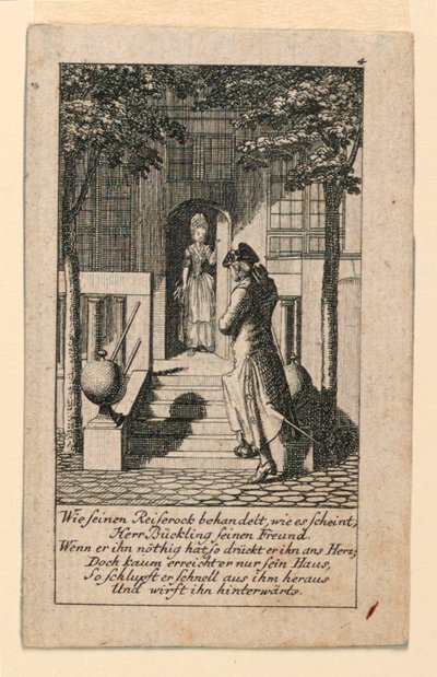 O Amigo Hipócrita, Ilustração para "Königl: Grosbrit [anian] calendário genealógico para o ano 1780 Lauenberg por J.G. Berenberg" de Daniel Nikolaus Chodowiecki