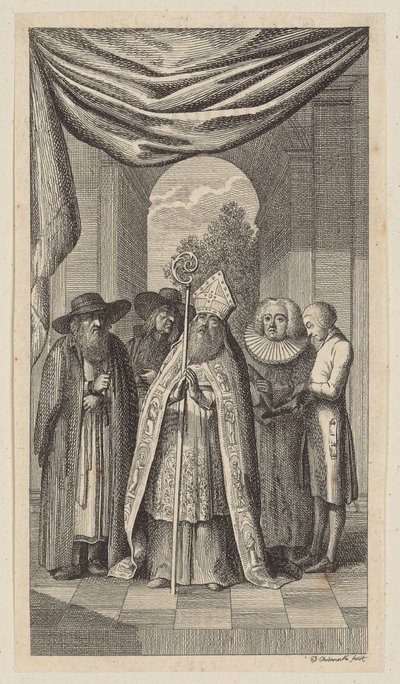 Gravura de frontispício para «Carl von Carlsberg» de Salzmann, quarta parte de Daniel Nikolaus Chodowiecki