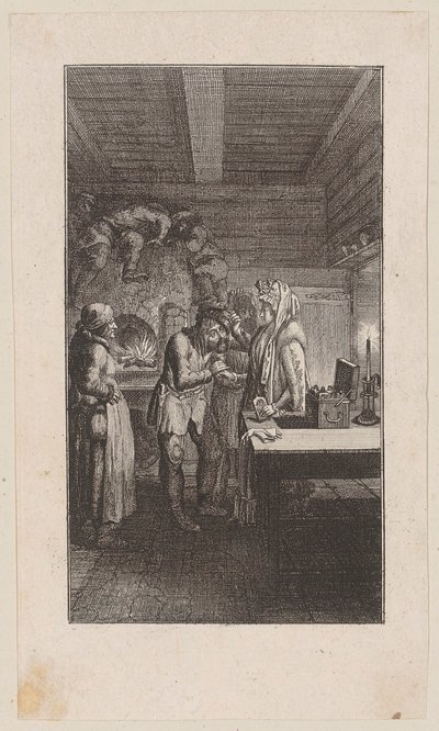 Gravura em cobre da capa do livro «Pinturas de São Petersburgo», de Storch, primeira parte de Daniel Nikolaus Chodowiecki