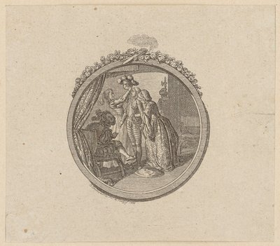 Vinheta de título para o romance de cavalaria «Palmerin von Oliva» de Daniel Nikolaus Chodowiecki