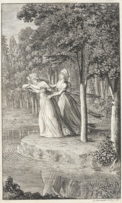 Página de título para a «Revista Mensal para Senhoras de Leipzig de 1794» de Daniel Nikolaus Chodowiecki
