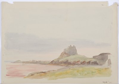 Holy Island, 1895 (lápis e wc no papel) de Daniel Oliver