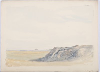 Holy Island, 1899 (lápis e wc no papel) de Daniel Oliver