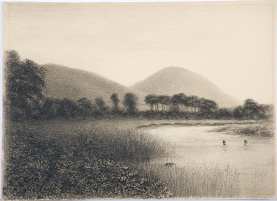Yeavering Bell, Northumberland, c.1916 (lápis e wc no papel) de Daniel Oliver