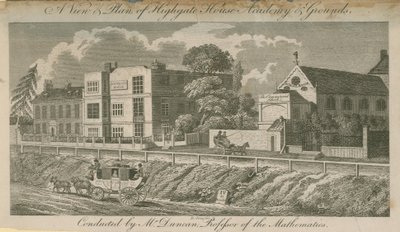 Uma visão e um plano dos Fundamentos da Academia de Highgate House de Daniel Orme
