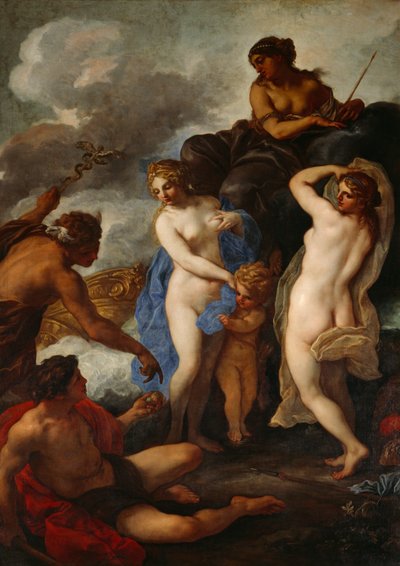 O Julgamento de Paris (óleo sobre tela) de Daniel Seiter