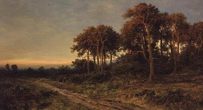Paisagem com duas figuras ao pôr-do-sol de Daniel Sherrin