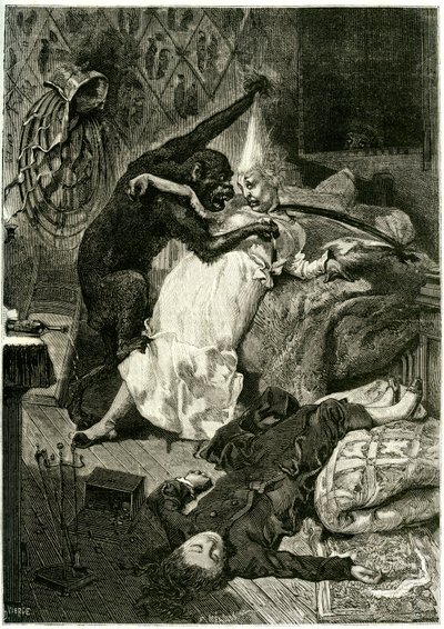 Ilustração para "The Murders in the Rue Morgue" de Edgar Allan Poe de Daniel Urrabieta (after) Vierge