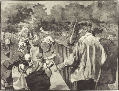 No Jardin des Plantes, 1889. de Daniel Urrabieta Vierge