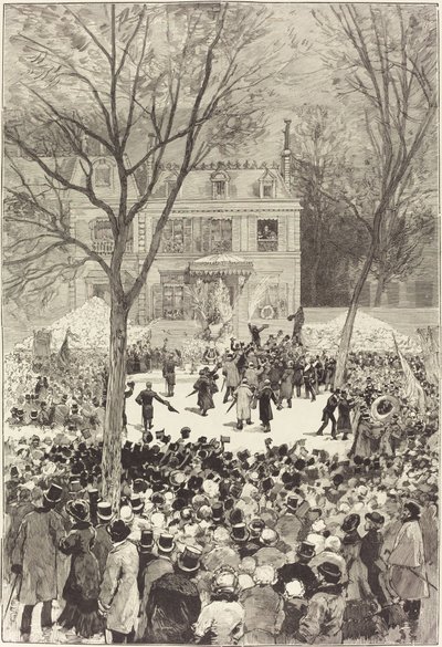 Manifestação popular de 27 de fevereiro para comemorar os 80 anos de Victor Hugo de Daniel Vierge