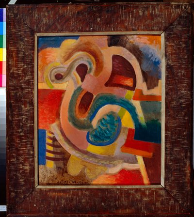 "Composição Abstrata No 8" (Composição Abstrata No 8) Pintura de Vladimir Davidovich Baranov-Rossine (Baranov Rossine) (1888-1942) 1913 Dim 64x50 cm Coleção particular de Daniel Vladimir Baranoff Rossine