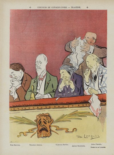 Concurso no Conservatório de Paris - tragédia. Ilustração para o riso de Daniel de Losques