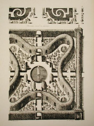 Arbores cobertos de chifre (gravura) de Daniel the Elder Marot