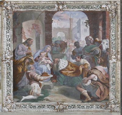 Adoração dos Reis Magos (fresco) de Daniele Crespi