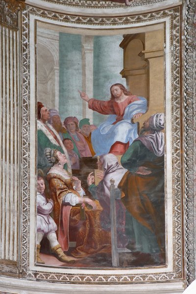 Jesus pregando no templo de Daniele Crespi