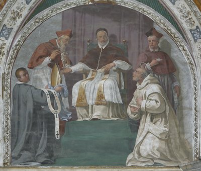Papa aprova a Ordem Cartuxa (fresco) de Daniele Crespi