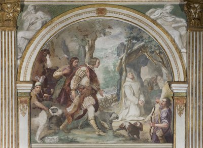 Encontro de Saint Hugh com Roger da Calábria, 1629 de Daniele Crespi