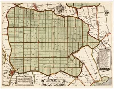 Beemsterlants Caerte, Mapa histórico de Beemster, Países Baixos de Daniël van Breen