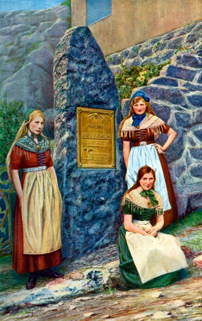 Garotas da Ilha Strimi, Dinamarca, c1922 de Danish Legation