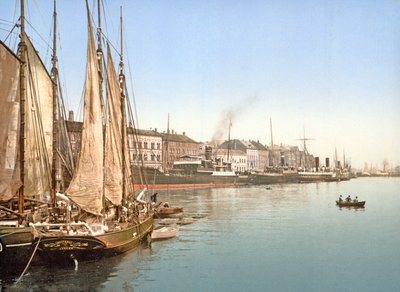 Vista de Havnegade, Copenhaga, pub. 1900 de Danish Photographer