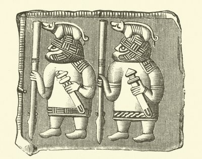 Guerreiros da Era Viking (gravura) de Danish School