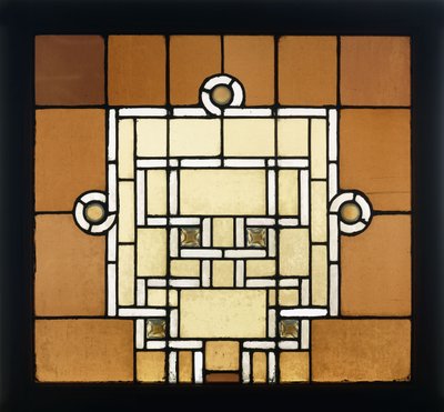 Uma janela de vidro com chumbo para o Chicago Auditorium, c.1886-1889 de Dankmar Adler