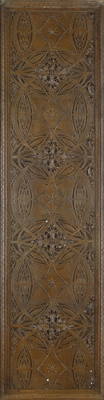 Um friso com motivos botânicos estilizados com borda foliar clássica, c.1893 (ferro forjado com banho de bronze) de Dankmar and Sullivan Louis Adler