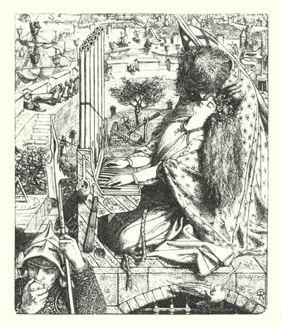 O Palácio de Arte (gravura) de Dante Gabriel (after) Rossetti