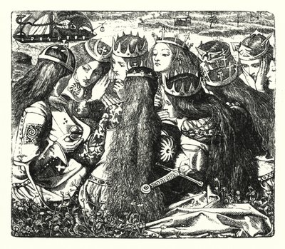 O Palácio de Arte (gravura) de Dante Gabriel (after) Rossetti