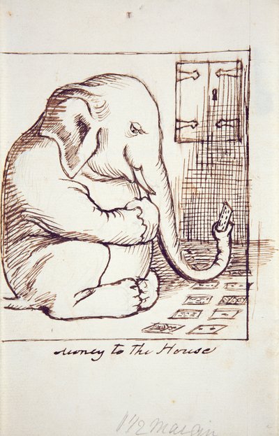 Dinheiro para a Casa, c.1873 (caneta e tinta sobre papel) de Dante Gabriel Charles Rossetti