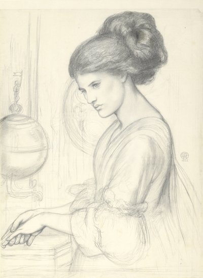 Estudo para &39;lavar as mãos&39;, 1865 de Dante Gabriel Charles Rossetti