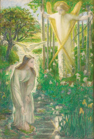 A Anunciação, 1855 de Dante Gabriel Charles Rossetti
