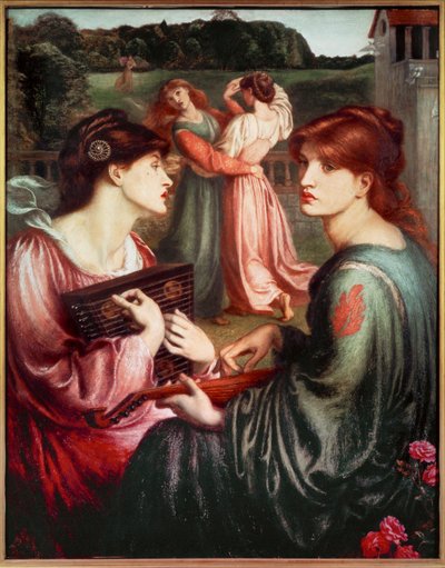 O prado de Bower (pintura sobre tela) de Dante Gabriel Charles Rossetti