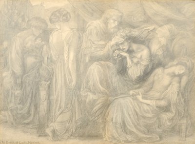 A morte de Lady Macbeth, c.1875 de Dante Gabriel Charles Rossetti