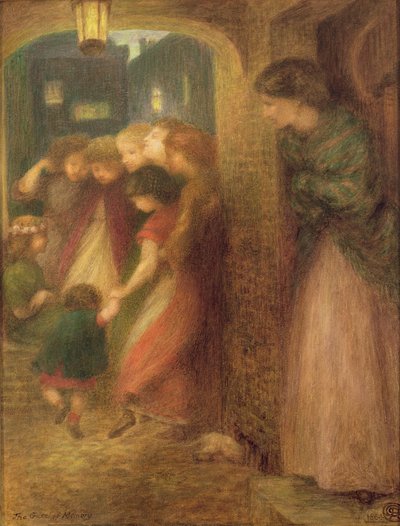 O Portão da Memória, 1864 (giz colorido sobre papel) de Dante Gabriel Charles Rossetti