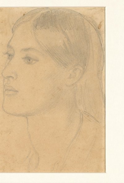 cabeça de mulher de Dante Gabriel Rossetti (attributed to)