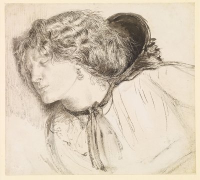 Encontrado - Estudo para a cabeça da rapariga de Dante Gabriel Rossetti