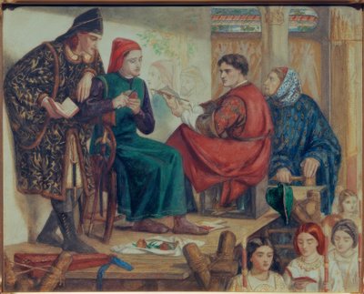 Giotto pintando o retrato de Dante de Dante Gabriel Charles Rossetti