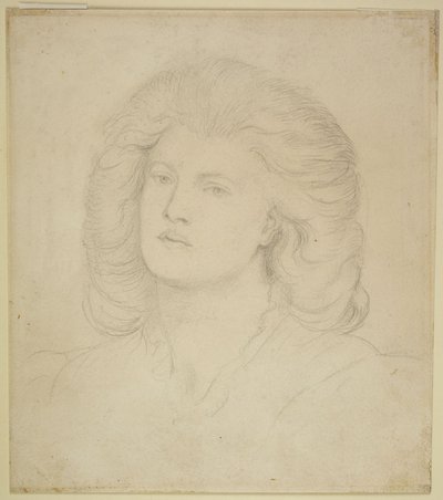 Cabeça de mulher de Dante Gabriel Rossetti