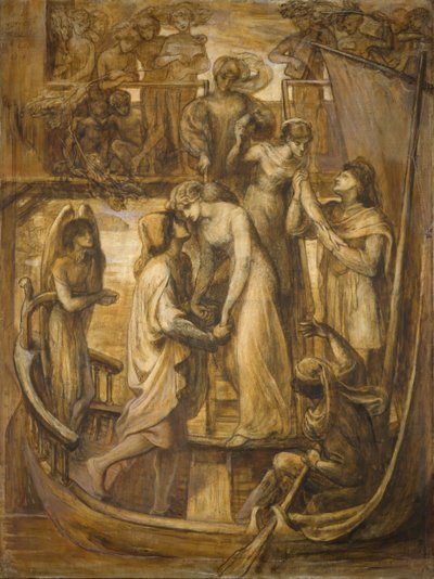 O Barco do Amor, 1881. de Dante Gabriel Rossetti