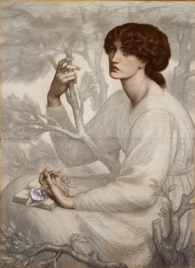O sonho do dia, final do século 19 de Dante Gabriel Rossetti