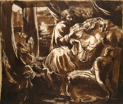 A Morte de Lady Macbeth, c1875 de Dante Gabriel Rossetti