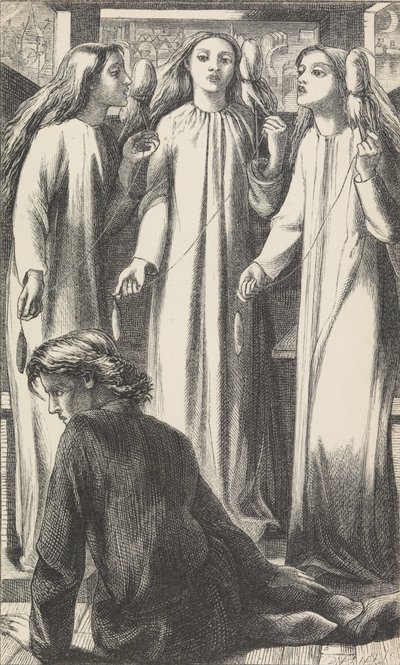 O Mestre da Música, 1855. de Dante Gabriel Rossetti