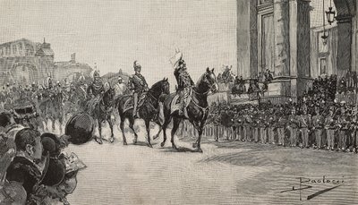 Desfile militar em Macau por ocasião do aniversário do Rei Umberto I, 14 de março de Dante Paolocci