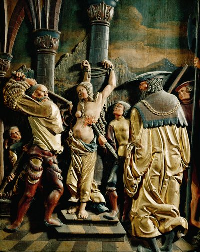 Martírio de Santa Ágata (relevo em madeira de tília) de Danube School