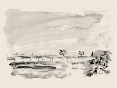 Paisagem da Ponte da Paz de Danushka Abeygoda