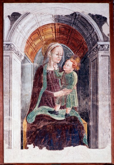 Madonna com criança (Fresco de Dario da (attr.to) Treviso