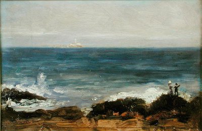 Números na Baía de Dublin (óleo a bordo) de Darius J. MacEgan