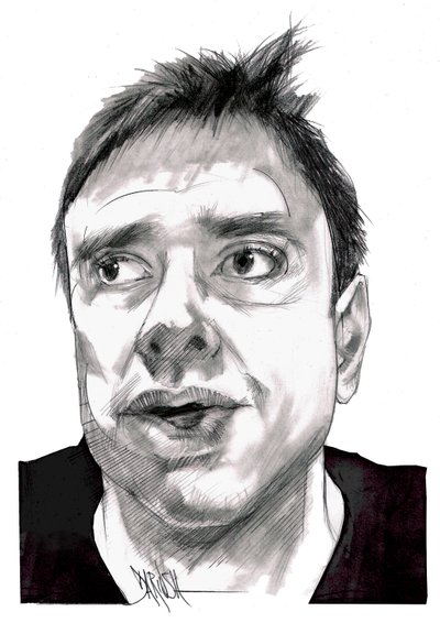 Alessandro Di Battista, 2023 (desenho digital a lápis de cor) de Dariush Radpour